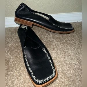 Louis Vuitton Black Square Toe Loafers
